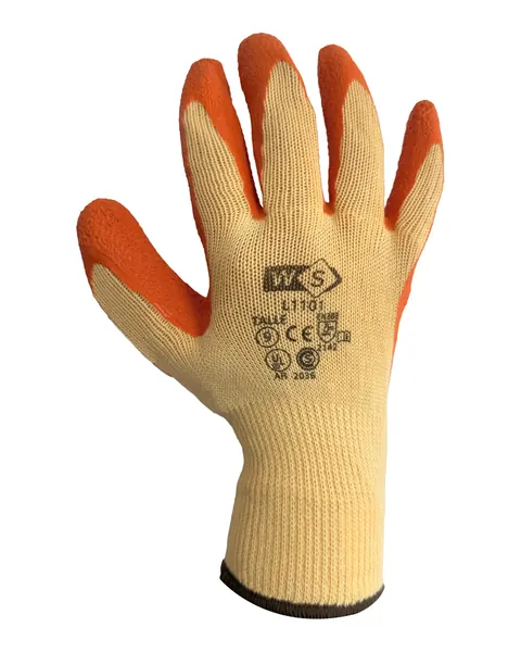 Guante de poliéster con baño de látex texturado WorkSafe L1101