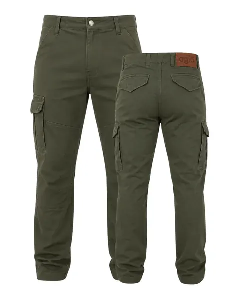 Pantalón cargo elastizado Agio verde